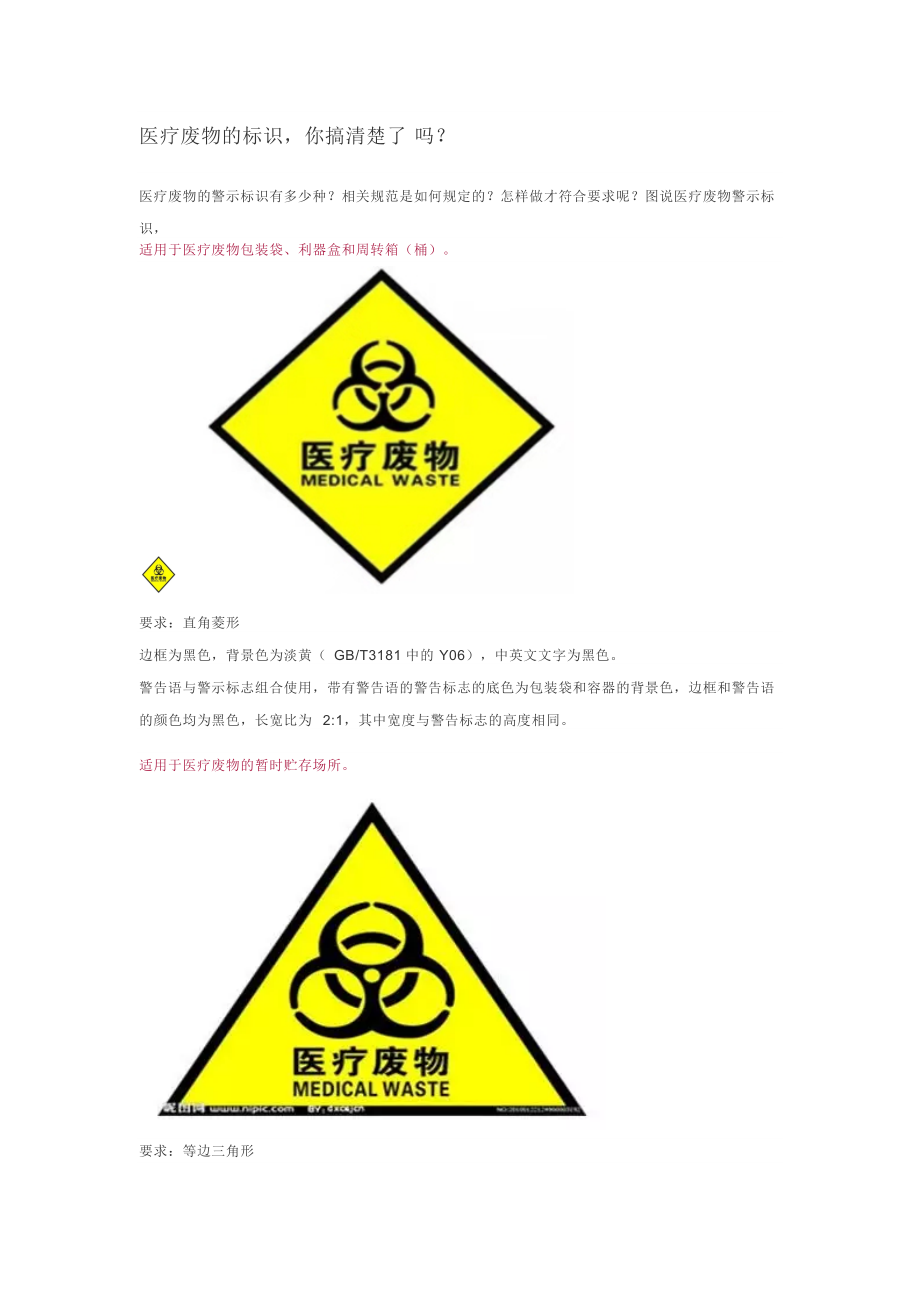 最新医疗废物标识图片,前沿医疗废弃物标签图像展示。